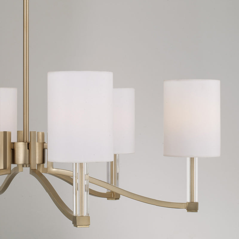 Capital Lighting 457061MA-715 Six Light Chandelier, Matte Brass (4)