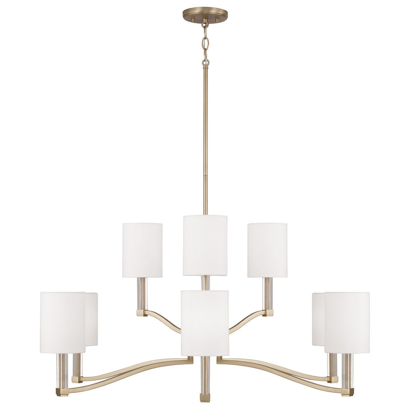 Capital Lighting 457091MA-715 Nine Light Chandelier, Matte Brass (2)