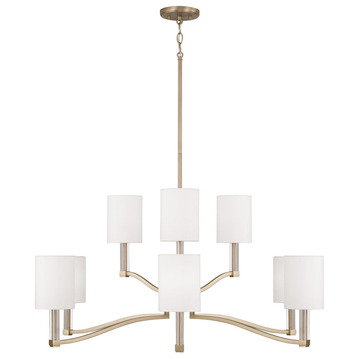 Capital Lighting 457091MA-715 Nine Light Chandelier, Matte Brass (2)