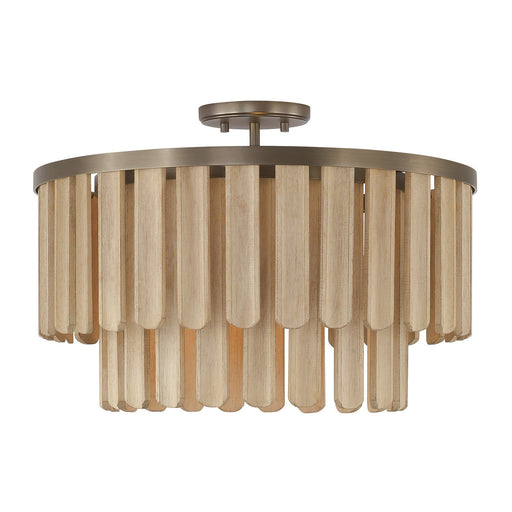 Capital Lighting 255611DR One Light Semi Flush Mount, Dark Brass (2)