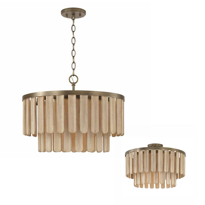 Capital Lighting 255611DR One Light Semi Flush Mount, Dark Brass (4)