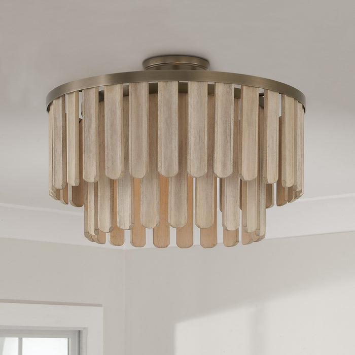 Capital Lighting 255611DR One Light Semi Flush Mount, Dark Brass (5)