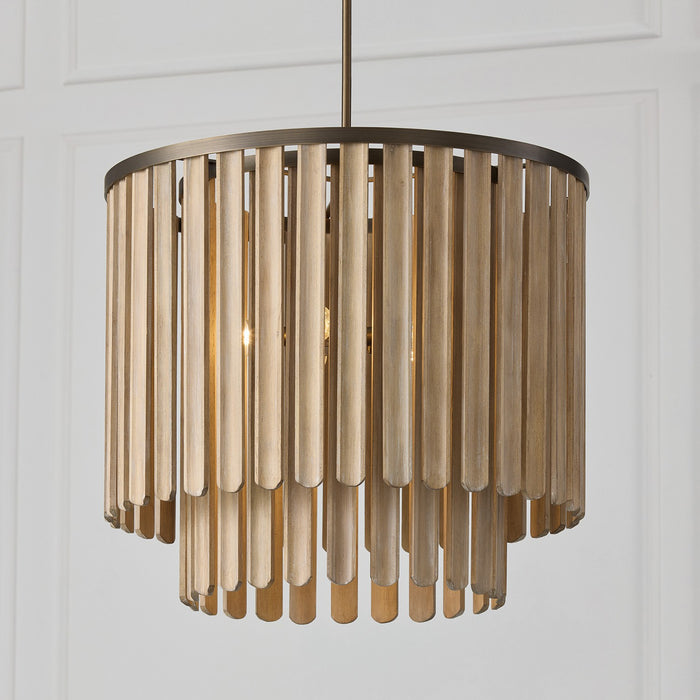 Capital Lighting 355651DR Five Light Pendant, Dark Brass (3)