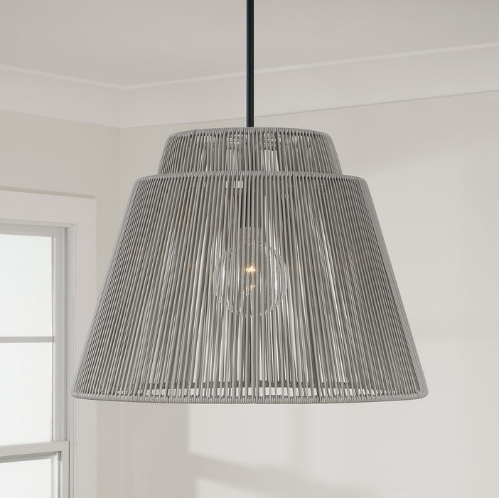 Capital Lighting 956311EK One Light Outdoor Hanging Lantern, Grey and Black (2)