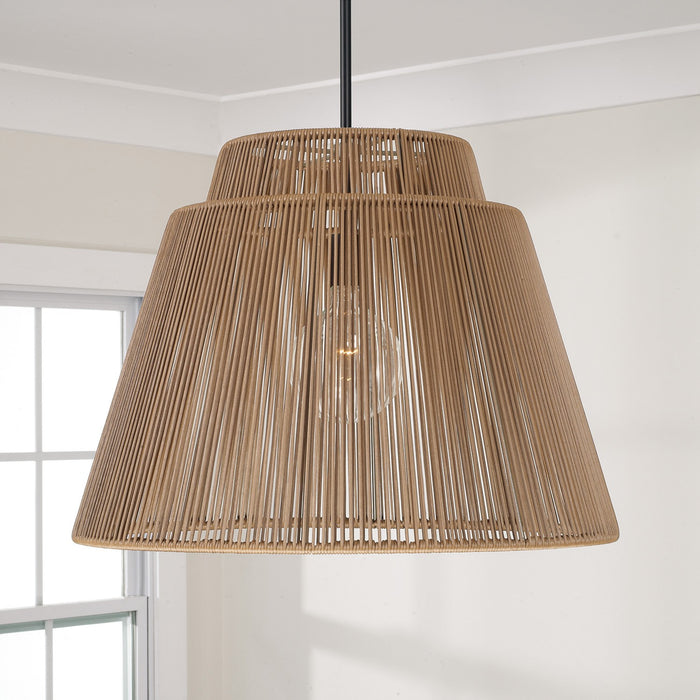 Capital Lighting 956311SK One Light Outdoor Hanging Lantern, Sienna and Black (2)