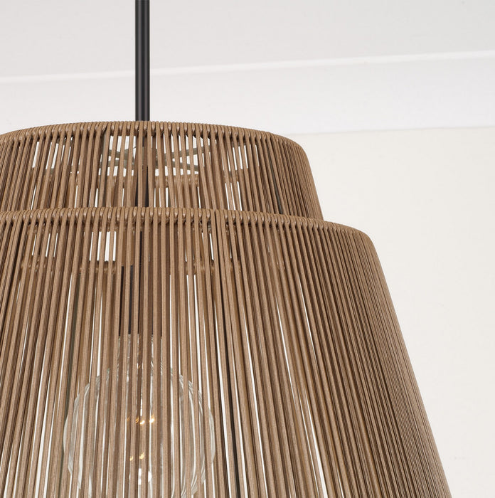 Capital Lighting 956311SK One Light Outdoor Hanging Lantern, Sienna and Black (3)