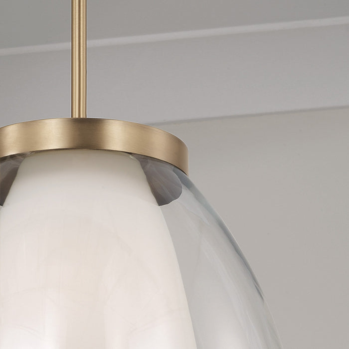 Capital Lighting 355911AD One Light Pendant, Aged Brass (3)