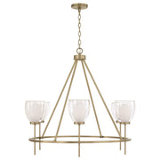 Capital Lighting 455961AD Six Light Chandelier, Aged Brass (2)