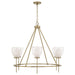 Capital Lighting 455961AD Six Light Chandelier, Aged Brass (2)