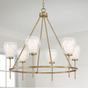 Capital Lighting 455961AD Six Light Chandelier, Aged Brass (3)