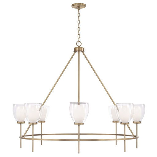 Capital Lighting 455981AD Eight Light Chandelier, Aged Brass (2)