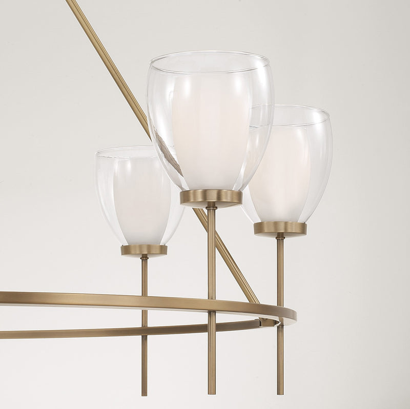 Capital Lighting 455981AD Eight Light Chandelier, Aged Brass (4)