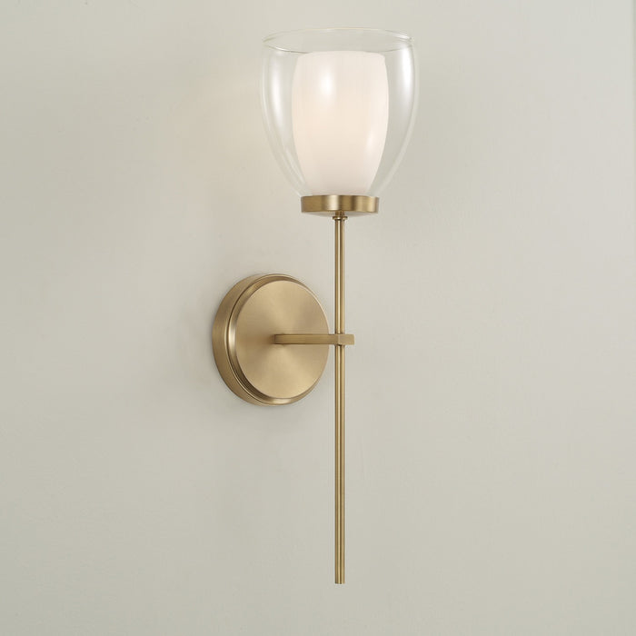Capital Lighting 655911AD One Light Wall Sconce, Aged Brass (4)