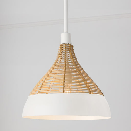Capital Lighting 353911WE One Light Pendant, Matte White (2)