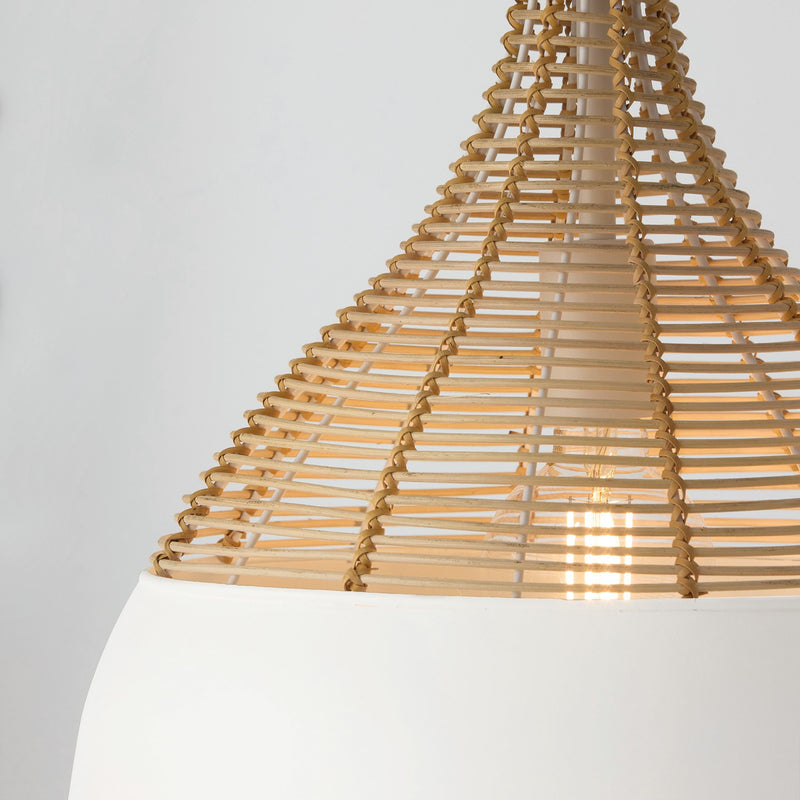 Capital Lighting 353911WE One Light Pendant, Matte White (5)