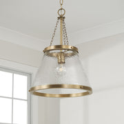 Capital Lighting 355312AD One Light Pendant, Aged Brass (2)