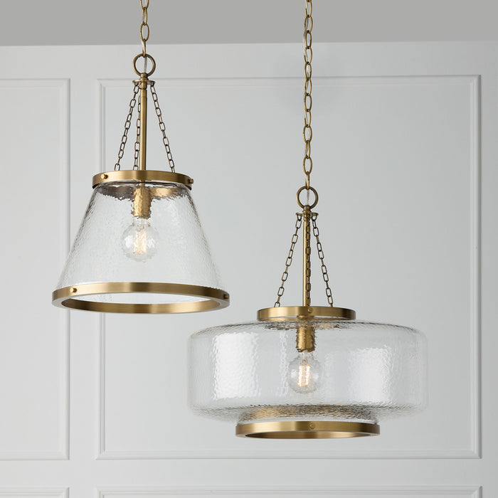 Capital Lighting 355312AD One Light Pendant, Aged Brass (5)