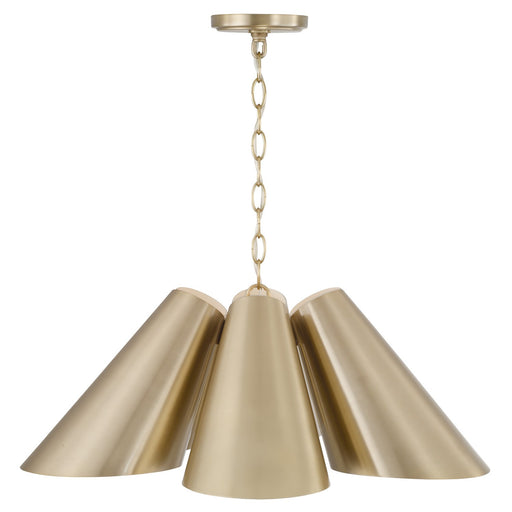 Capital Lighting 354961MA Six Light Pendant, Matte Brass (2)
