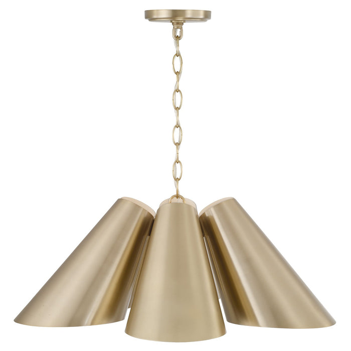 Capital Lighting 354961MA Six Light Pendant, Matte Brass (2)