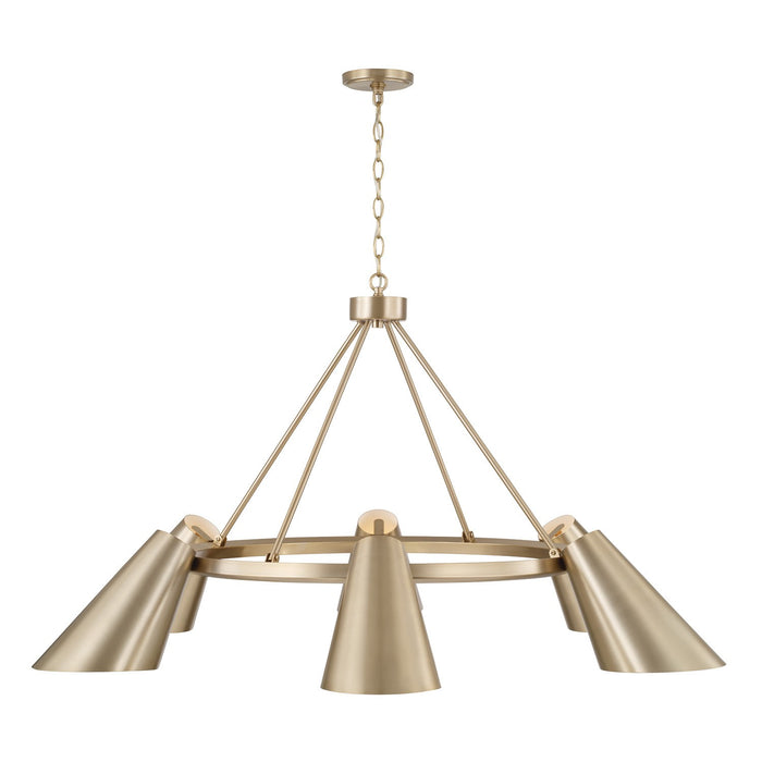 Capital Lighting 454961MA Six Light Chandelier, Matte Brass (2)