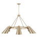 Capital Lighting 454961MA Six Light Chandelier, Matte Brass (2)