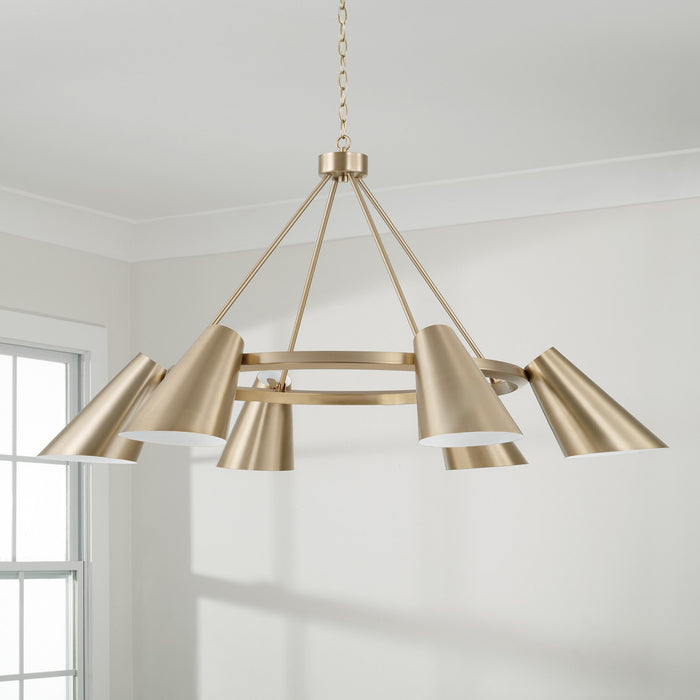 Capital Lighting 454961MA Six Light Chandelier, Matte Brass (3)