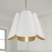 Capital Lighting 355441RE Four Light Pendant, Matte Brass and White (3)