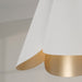 Capital Lighting 355441RE Four Light Pendant, Matte Brass and White (4)