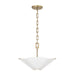 Capital Lighting 355442RE Four Light Pendant, Matte Brass and White (2)