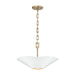 Capital Lighting 355442RE Four Light Pendant, Matte Brass and White (3)