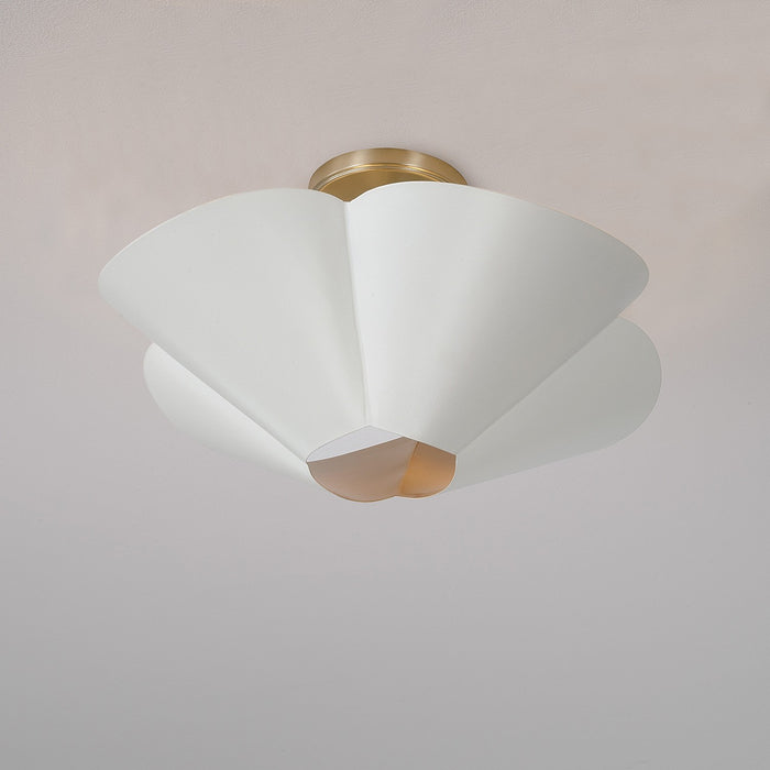 Capital Lighting 355442RE Four Light Pendant, Matte Brass and White (5)