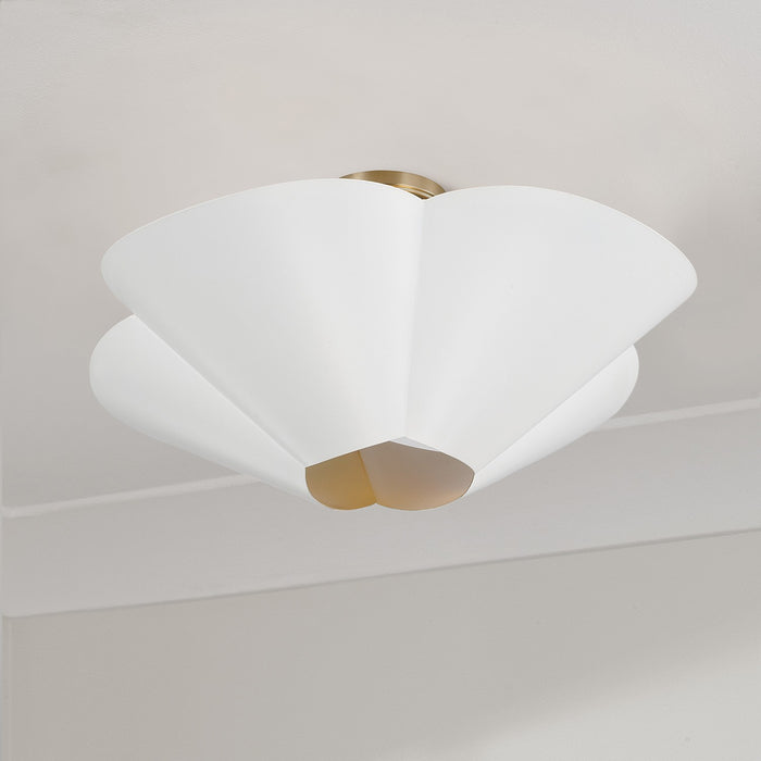 Capital Lighting 355443RE Four Light Pendant, Matte Brass and White (6)