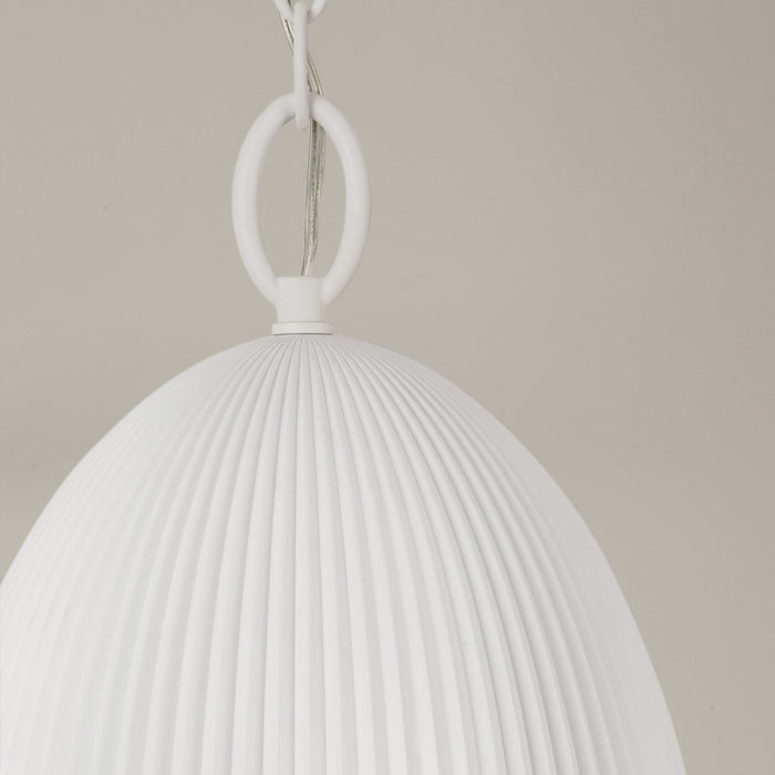 Capital Lighting 356111CE One Light Pendant, Ceramic White (4)