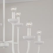 Capital Lighting 456181CE Eight Light Chandelier, Ceramic White (4)