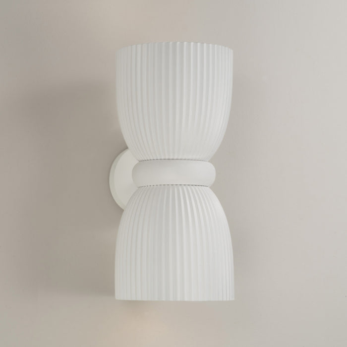 Capital Lighting 656121CE Two Light Wall Sconce, Ceramic White (4)