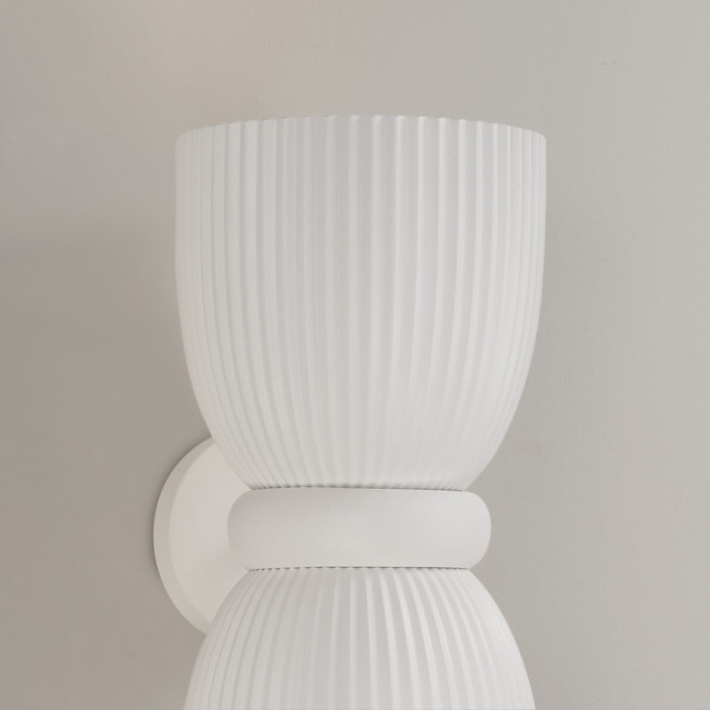 Capital Lighting 656121CE Two Light Wall Sconce, Ceramic White (6)