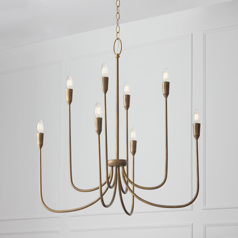 Capital Lighting 456881MZ Eight Light Chandelier, Mystic Bronze (3)