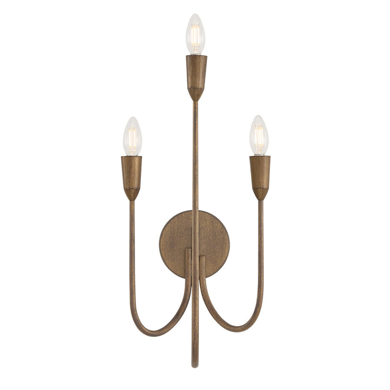 Capital Lighting 656831MZ Three Light Wall Sconce, Mystic Bronze (2)