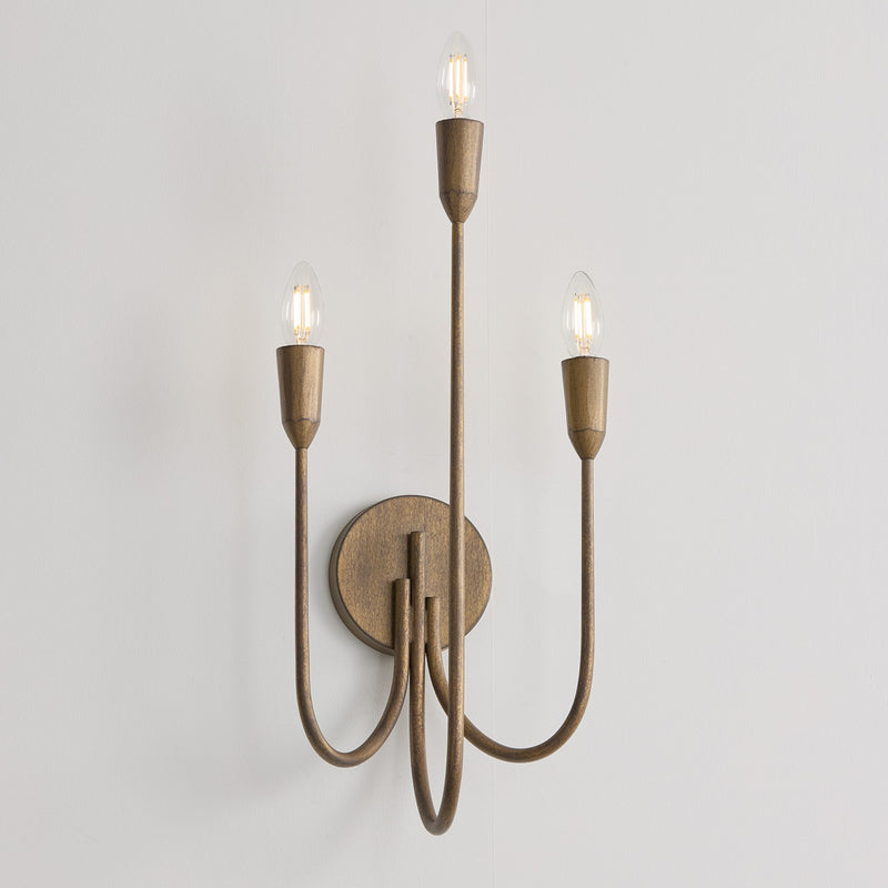 Capital Lighting 656831MZ Three Light Wall Sconce, Mystic Bronze (4)