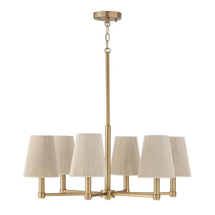 Capital Lighting 454561MA Six Light Chandelier, Matte Brass (2)