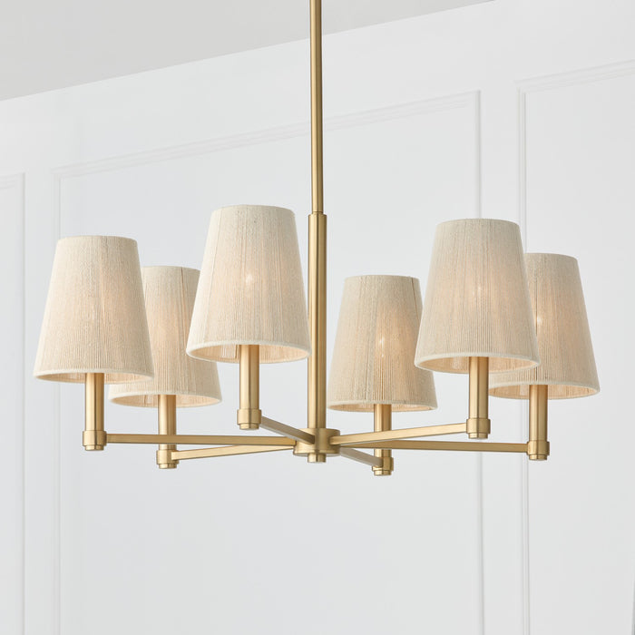 Capital Lighting 454561MA Six Light Chandelier, Matte Brass (3)
