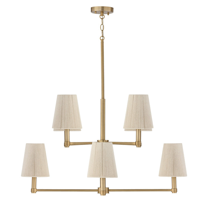Capital Lighting 454581MA Eight Light Chandelier, Matte Brass (2)