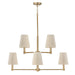 Capital Lighting 454581MA Eight Light Chandelier, Matte Brass (2)