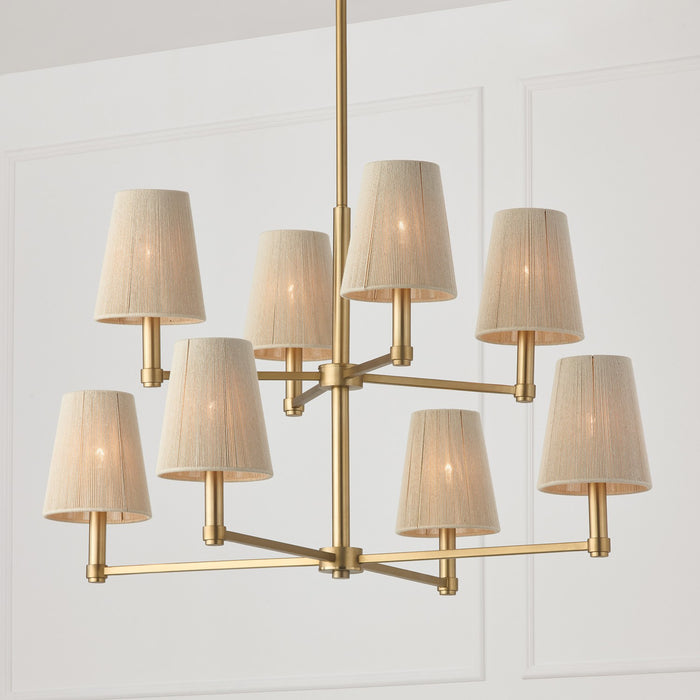 Capital Lighting 454581MA Eight Light Chandelier, Matte Brass (3)