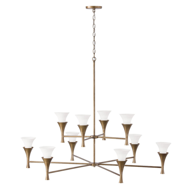 Capital Lighting 455701ML Ten Light Chandelier, Mystic Luster (2)