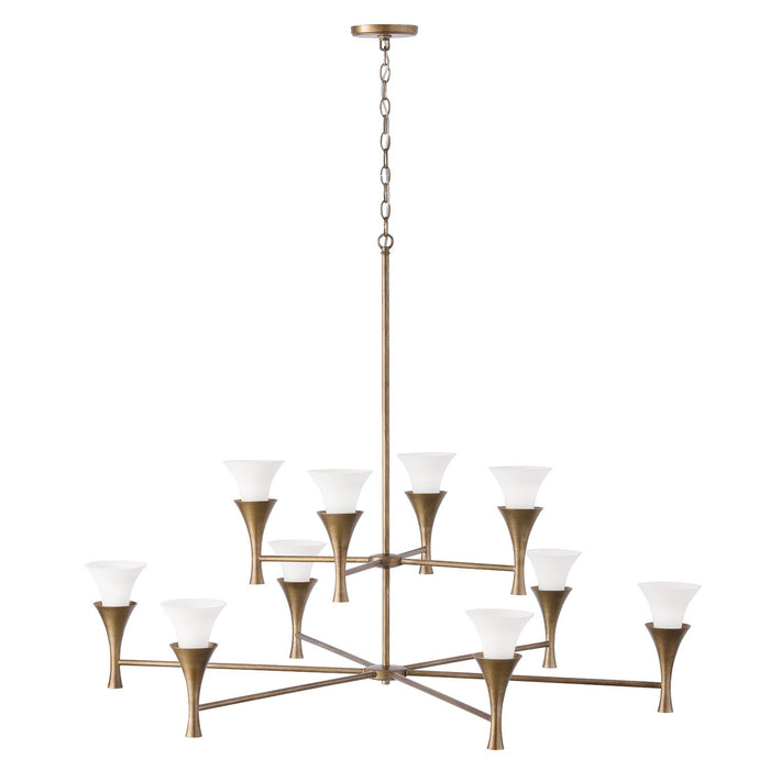 Capital Lighting 455701ML Ten Light Chandelier, Mystic Luster (2)