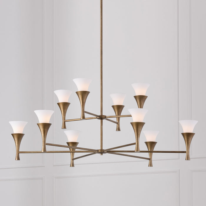 Capital Lighting 455701ML Ten Light Chandelier, Mystic Luster (3)