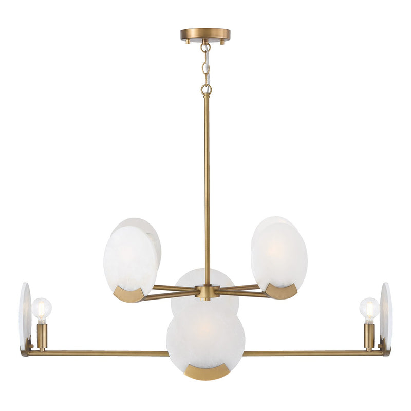 Capital Lighting 454681AD Eight Light Chandelier, Aged Brass (2)