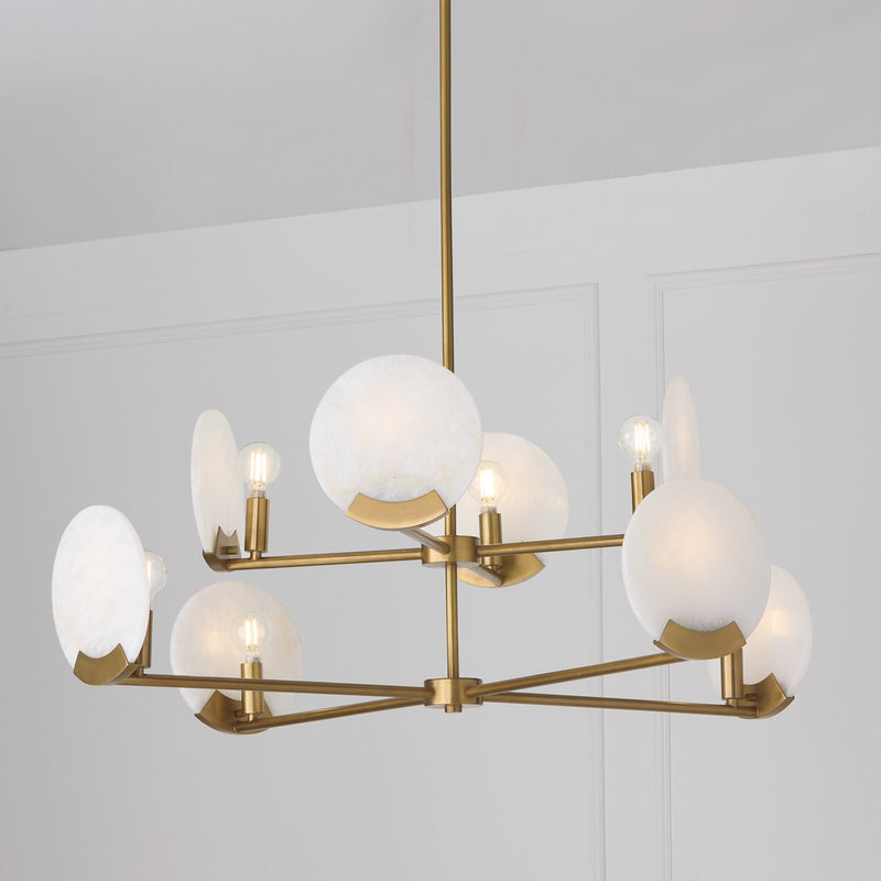 Capital Lighting 454681AD Eight Light Chandelier, Aged Brass (3)