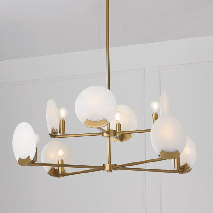 Capital Lighting 454681AD Eight Light Chandelier, Aged Brass (3)